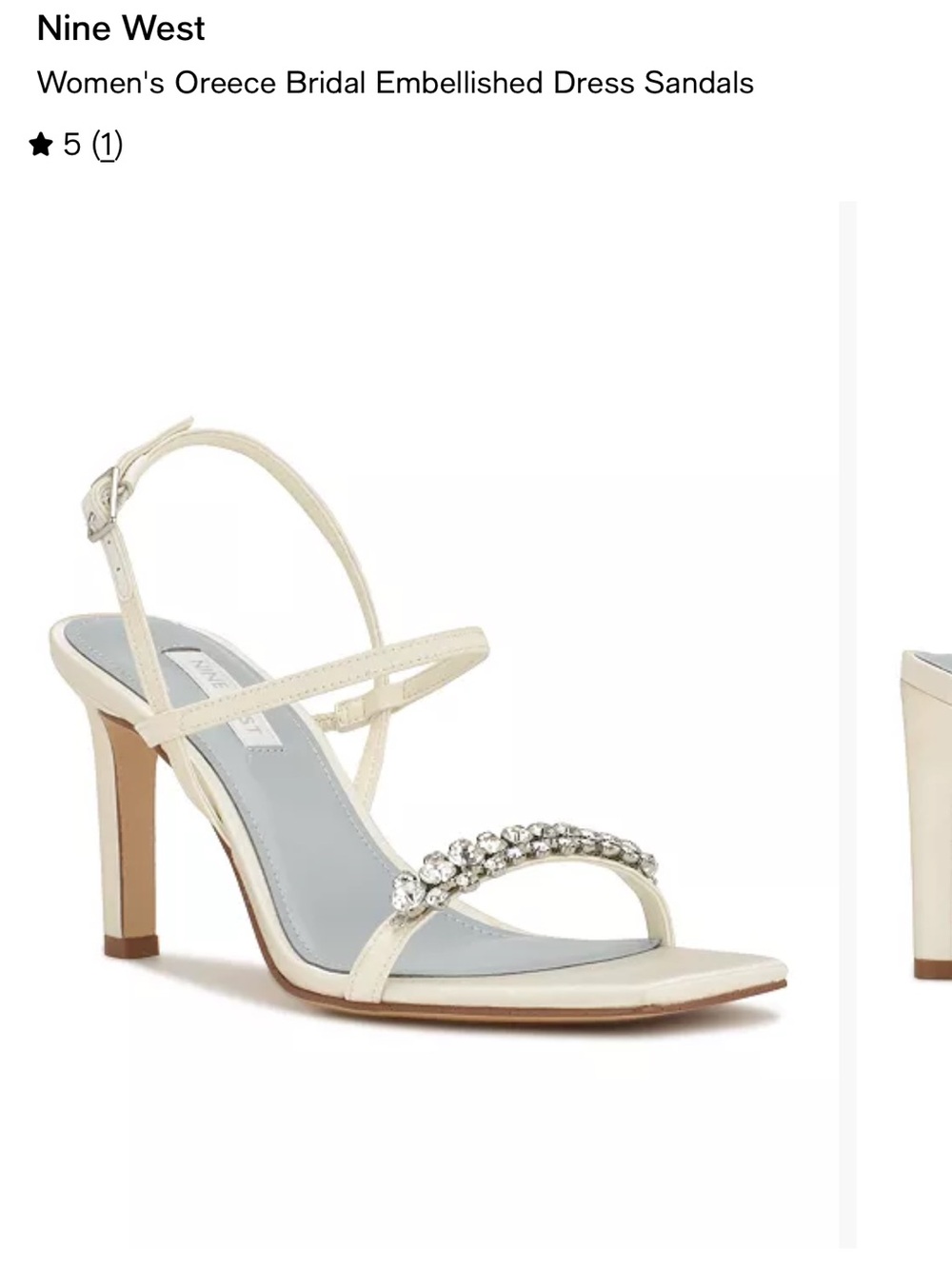Nine West Ivory Bridal Sandals NWOT